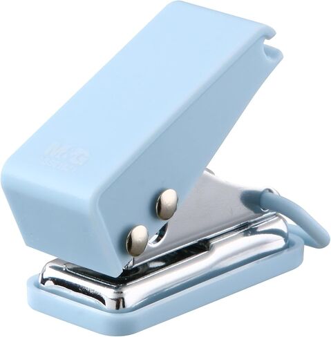 M&G Single Hole Punch, 1 Hole Puncher Single Small Hole Punch Mini Cute One Punch with Locking Ring for Crafts Scrapbooking Binder Home Office Supplies Paper, Blue in Saudi Arabia