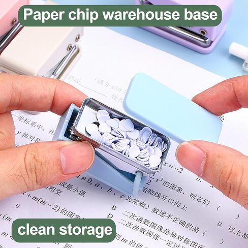 M&G Single Hole Punch, 1 Hole Puncher Single Small Hole Punch Mini Cute One Punch with Locking Ring for Crafts Scrapbooking Binder Home Office Supplies Paper, Blue in Saudi Arabia
