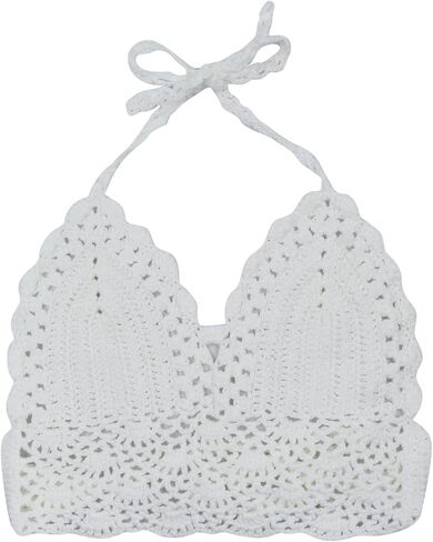 Suillty المرأة مثير الكروشيه الرسن الشاطئ بروتيل بيكيني المحاصيل الأعلى محبوك البرازيلي بوهو الصيف عارية الذراعين بحر تانك القمم in Kuwait