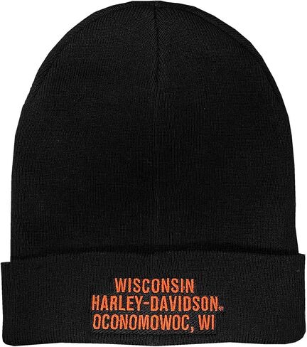 قبعة Harley-Davidson الرجالية H-D Label Patch مطرزة بأساور - أسود in Saudi Arabia