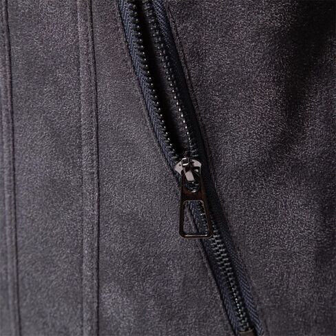 Classic Faux Suede Leather Jacket Men Turn Down Collar Lightweight Suede Men's Jackets in Saudi Arabia