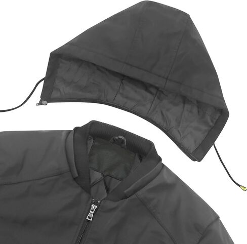 Leather Jackets for Men,Stand Collar Zip Up Motorcycle Biker Bomber Jacket With Removable Hood in Saudi Arabia