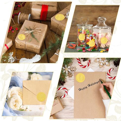 500 Pcs Gold Envelope Seals Gold Embossed Seal Stickers Self Adhesive Wax Seal Stickers Vintage Embossed Wax Looking Stickers Envelope Seal Labels for Certificate Wedding Invitations in Saudi Arabia