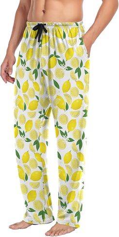 Aflyko Men's Pajama Pants with Pockets Loose Lounge Sleepwear Long Pjs Bottoms in Kuwait