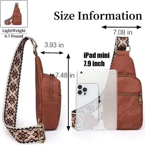 Small Sling Bag for Women Waterproof PU Leather Crossbody Shoulder Bag Trendy Purse Fanny Packs Chest Backpack in Saudi Arabia
