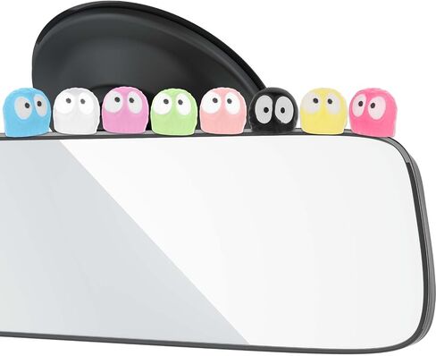 Cute Luminous Soot Sprites, 40Pcs Automotive Interior Decoration Anime Car Rearview Mirror Dashboard Accessories for Car Ornament Gifts and Interior Office Desk Decors in Saudi Arabia
