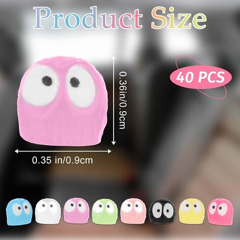 Cute Luminous Soot Sprites, 40Pcs Automotive Interior Decoration Anime Car Rearview Mirror Dashboard Accessories for Car Ornament Gifts and Interior Office Desk Decors in Saudi Arabia