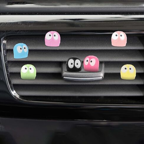 Cute Luminous Soot Sprites, 40Pcs Automotive Interior Decoration Anime Car Rearview Mirror Dashboard Accessories for Car Ornament Gifts and Interior Office Desk Decors in Saudi Arabia