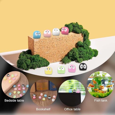 Cute Luminous Soot Sprites, 40Pcs Automotive Interior Decoration Anime Car Rearview Mirror Dashboard Accessories for Car Ornament Gifts and Interior Office Desk Decors in Saudi Arabia