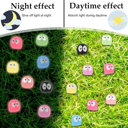 Cute Luminous Soot Sprites, 40Pcs Automotive Interior Decoration Anime Car Rearview Mirror Dashboard Accessories for Car Ornament Gifts and Interior Office Desk Decors in Saudi Arabia
