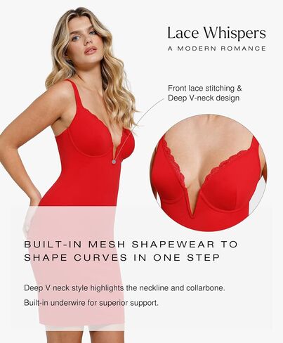 Popilush Lace Shapewear Dress Corset Mini Dress Bodycon Dresses for Women Slip Cocktail Party Dress in Kuwait