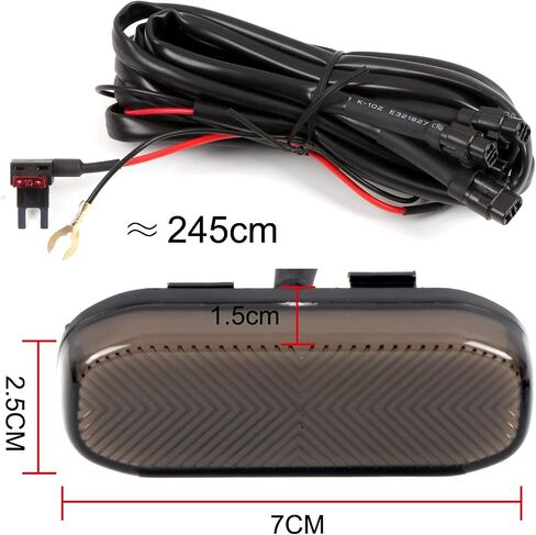 طيران عالي لسيارة Toyota RAV4 2019-2024 ملحقات السيارة الأمامية المركزية مصبغة إدراج أضواء LED ABS 4 قطعة عدسات مدخنة (غير مناسبة للبرايم والمغامرة) in Kuwait