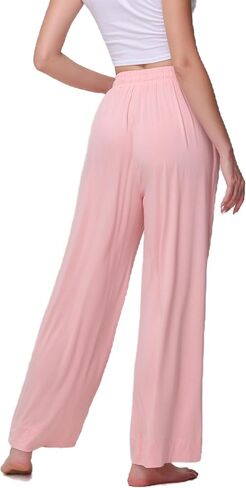 Veseacky المرأة مريحة تمتد الرباط واسعة الساق صالة السراويل عارضة منامة قيعان S-XXL in Saudi Arabia