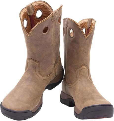 Twisted X Men’s Work Boot - K Toe All-Around Boots Designed with Air-Mesh Lining, Compression- EVA Midsole, Rubber Outsole, and Full-Grain Oiled Leather Vamp and 11" Shaft in Saudi Arabia