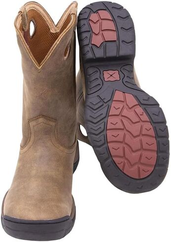 Twisted X Men’s Work Boot - K Toe All-Around Boots Designed with Air-Mesh Lining, Compression- EVA Midsole, Rubber Outsole, and Full-Grain Oiled Leather Vamp and 11" Shaft in Saudi Arabia
