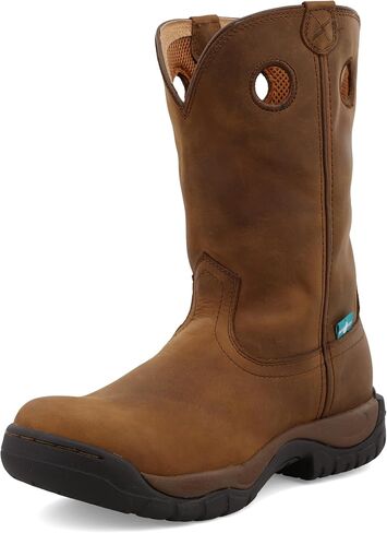 Twisted X Men’s Work Boot - K Toe All-Around Boots Designed with Air-Mesh Lining, Compression- EVA Midsole, Rubber Outsole, and Full-Grain Oiled Leather Vamp and 11" Shaft in Saudi Arabia