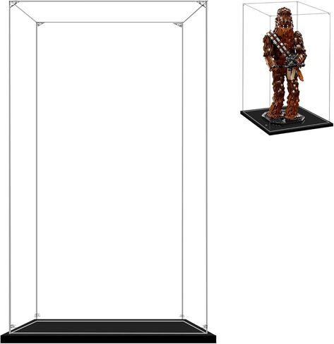 حافظة عرض أكريليك لـ Lego 75371 Chewbacca، مقاس 10.23 × 8.66 × 18.89 بوصة (26 × 22 × 48 سم)، تحمي مقتنياتك من الغبار من خلال واجهة عرض شفافة in Kuwait