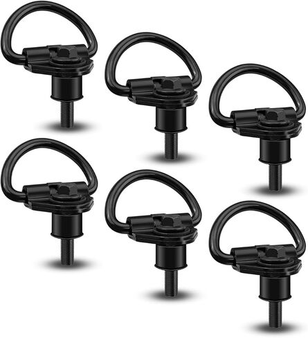 حلقات D متوافقة مع Ford Transit 150 250 350 2015-2023 ربط البضائع الخلفية لأسفل حلقة مرساة، 6 قطع خطافات Cargo D تحل محل BK21-V550A74-AD BK21V550A74AD in Kuwait