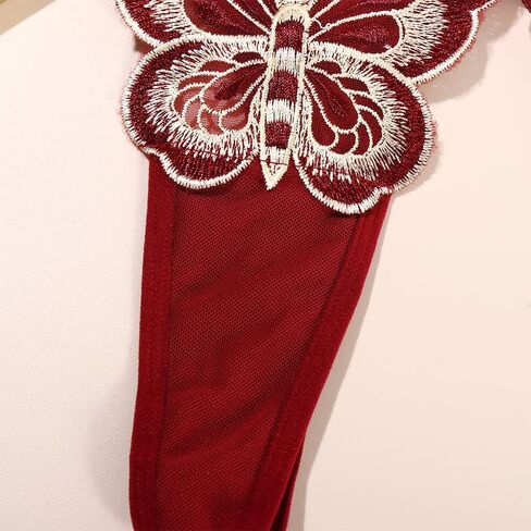 Vctitil 7 Pieces Butterfly Patterned Thong Comfortable and Breathable Embroidered Underwear Women'S Sexy Lingerie Multicolor in Saudi Arabia