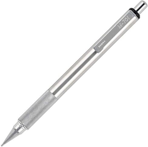 Zebra Pen F-701 Retractable Ballpoint Pen, Stainless Steel Barrel, Fine Point, 0.8mm, Black Ink, 1-Pack in Kuwait