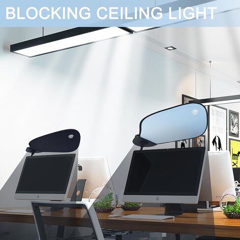 Office Cubicle Shade Desk Shade, Adjustable Cubicle Light Shield, Cubicle Shade to Block Light, Glare, and Disturbances, Portable Laptop Sun Shade for Working Outside, Office Cubicle Accessories-Black in Kuwait