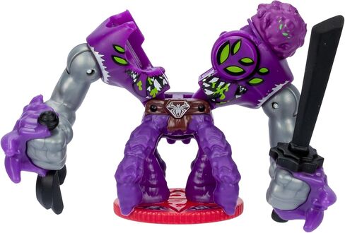 Legends of Akedo Ninja Bosses, Web Weaver, 3" Tall Battling Action Figure with 360˚ Blade Defense & Attack Spin Action, Double Defense Armor That Pops Off When Struck, 4 Ninja Bosses to Collect in Kuwait