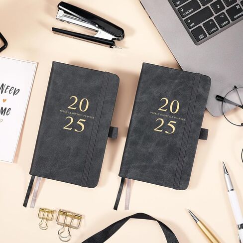 2025 Pocket Planner/Calendar - Pocket Planner 2025, JAN 2025 - DEC 2025, Pocket Calendar 2025 for Purse, 6.3'' × 3.8'', Elastic Bound, Bookmark, Inner Pocket, Agenda Planner with Pen Holder in Saudi Arabia