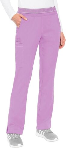 Med Couture Scrub Set for Women, 11 Pockets with V-Neck Scrub Top MC7459 and Comfortable Scrub Pants, MC7739, Lilac - M Top/M Pant in Saudi Arabia