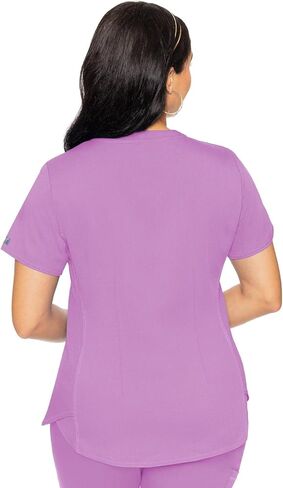Med Couture Scrub Set for Women, 11 Pockets with V-Neck Scrub Top MC7459 and Comfortable Scrub Pants, MC7739, Lilac - M Top/M Pant in Saudi Arabia