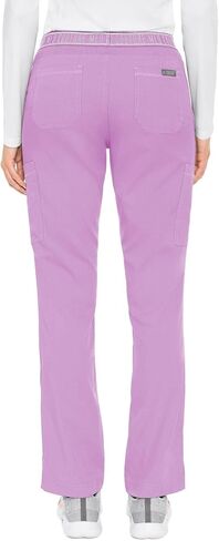 Med Couture Scrub Set for Women, 11 Pockets with V-Neck Scrub Top MC7459 and Comfortable Scrub Pants, MC7739, Lilac - M Top/M Pant in Saudi Arabia