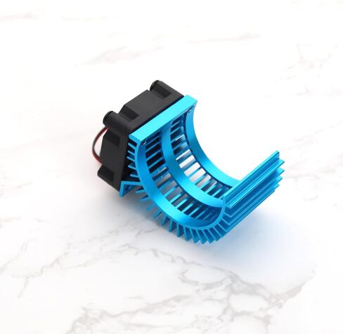 1pc Motor Electric Heatsink Equipped with 5V Cooling Fan 30mm RC Motor Radiator for 1/10 Scale Electric RC Car 540/550 Motor(Blue) in Saudi Arabia
