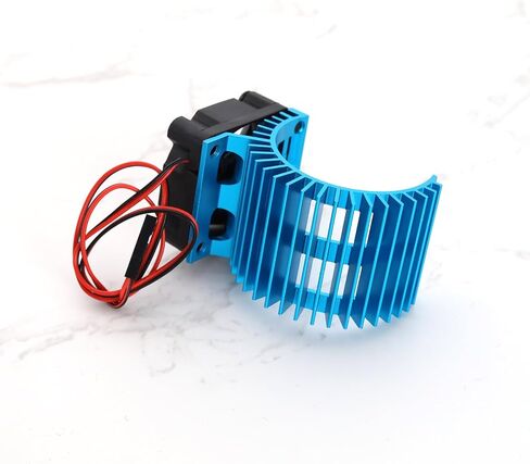 1pc Motor Electric Heatsink Equipped with 5V Cooling Fan 30mm RC Motor Radiator for 1/10 Scale Electric RC Car 540/550 Motor(Blue) in Saudi Arabia