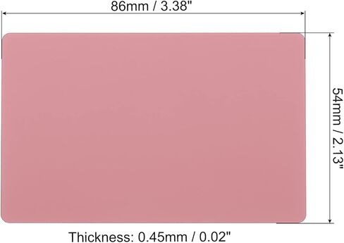 PATIKIL 0.45mm Metal Business Cards, 20 Pack Blank Name Card Laser Engraving Aluminum for DIY Gift Cards, Pink in Saudi Arabia