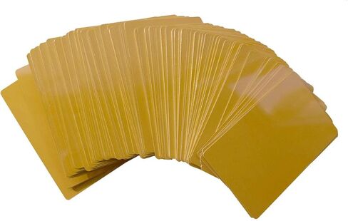 بطاقة عمل معدنية بحافة مستقيمة، تصعيد ذهبي، حرارة فارغة 100 قطعة. in Kuwait