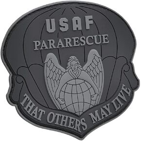 Blackout That Others May Live USAF Pararescue CSAR SAR PVC Hook Patch