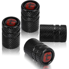 4PCS Tire Valve Caps for Car Valve Stem Wheel Center Cap, Anti-Corrosion Premium Anodized Alloy Tire Air Cap with Plastic Liner Corrosion Resistant Leak-Proof for Car Truck Motorcycle Bike (GT Black)