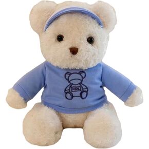Galatee 11.8'' Teddy Bear Stuffed Animal Plush Toy,Cute Bear Plush Pillow with Hoodie,Plush Toy for Kids(Red)