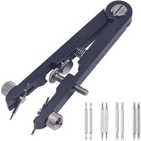 Watch Bracelet Remover Spring Bar Plier Watch Strap Adjuster Tool Watch Repair Tool Kit Watch Standard Plier Remover Set Stainless Steel Bracelet Spring Bar Removing Tweezers Tool Kit