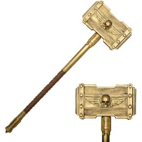 35.4" PVC Gold Gabriel Angelos Decorative Weapon Hammer for Blood Ravens Anime Cosplay, Home Decor,Costume Performance Props