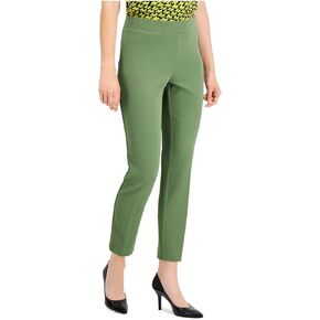 Kasper Women's Pull on Slim Ankle Pant in Stretch Crosshatch Fabric