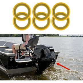 6PCS 26-830749 Gearcase Drain Plug Seal Washer Gaskets, Lower Unit Grease Gaskets Washer, Drain Plug Seal Gearcase Lube Drain Screw Washer Compatible with Mercury Marine/Mercruiser
