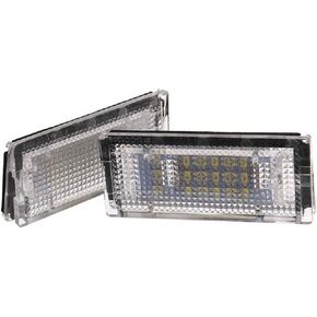 LED Number License Plate Light Lamp 18SMD 6500K Super White with Canbus Compatible with BMW E46 4D 4-Door Sedan 5D Touring 3 Series 318i 320i 323i 325i xi 328i 330i 330xi(Pack of 2Pcs)