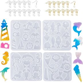 4 PCS Shaker Bottle Resin Molds Bottle Resin Quicksand Molds Silicone Bottle Silicone Molds for DIY Keychain Pendant