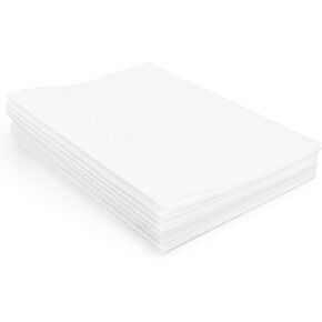 Jeffdad 10Pcs Felt Fabric Sheets, 11.8"x7.87" Soft Craft Felt Sheets for Crafts DIY Patchwork Sewing School Projects Decoration 1mm Thick(White)