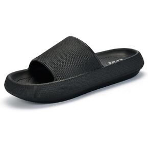 Slow Man Pillow Slippers for Womens House Slides Sandals Cushioned Thick Sole Cloud Slippers Easy to Clean Quick Dry Shower Shoes