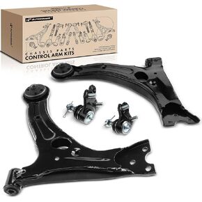 A-Premium Set of 4, Front Lower Control Arm, Lower Ball Joint, Compatible with Toyota Corolla 2009-2013, Matrix 2003-2008, Pontiac Vibe 2003-2008