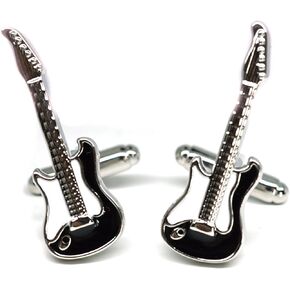Teri's Boutique Guitar Music Lover Rock Party Wedding Gift Men's Shirt Cuff Links w/Gift Box