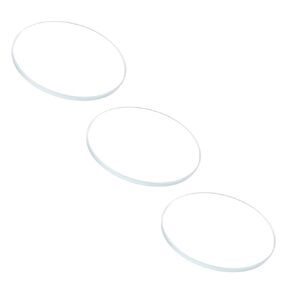 Watch Glass Crystal Lens, 18mm Diameter 1.1mm Thick Dual-Domed Round Mineral Watch Glass Replacement - (Applications: for Watchmaker Repair), 3-Pieces