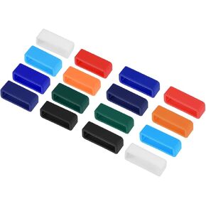 uxcell Watch Band Strap Loops, Width Rubber Fastener Rings Silicone Watch Retainer for Watch Band