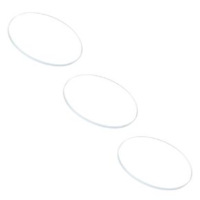 Watch Glass Crystal Lens, 23mm Diameter 1.1mm Thick Dual-Domed Round Mineral Watch Glass Replacement - (Applications: for Watchmaker Repair), 3-Pieces